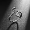 Ayatul Kursi Scripture Open Ring Quran Islamic Muslim Adjustable Ring Arabic Language Jewelry for Women Birthday Gift