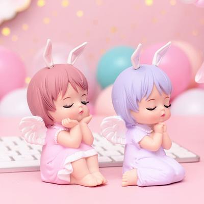 Виниловый ангел девушка орнамент молитва креативный мультфильм статуя декор стола