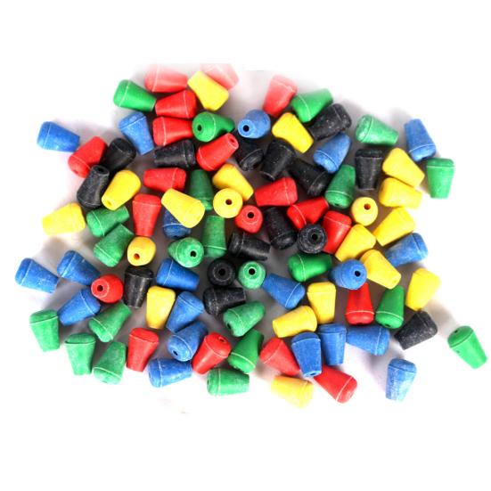 MUQZI 10 штук резиновых овальных конических рыболовных космических бобов разных цветов
