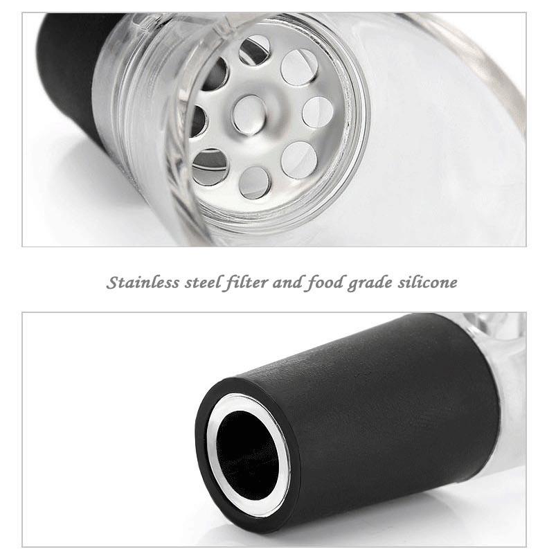 1pcs Wine Aerator Pourer Spout Decanter Magic Mini Wine Decanter Wine Aerator(Color:Black)