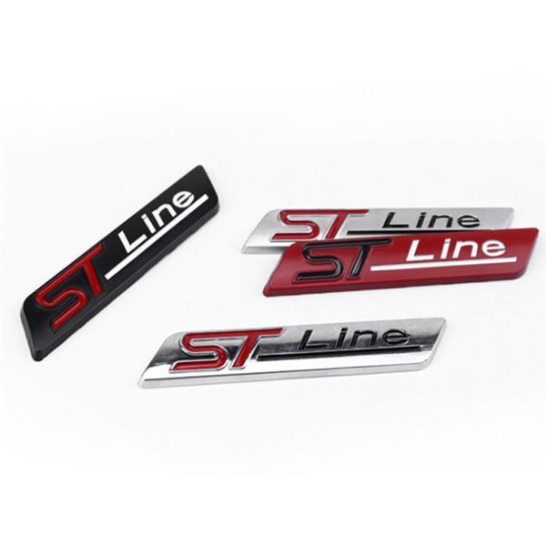 Наклейки на автомобиль с надписью STline для Reiz focus, модифицированные аксессуары, логотип автомобиля, металлические наклейки на боковое крыло кузова STline, декоративные наклейки