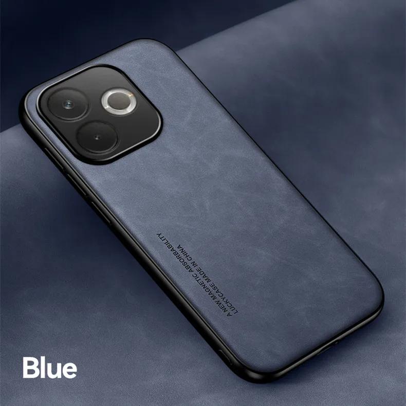 Магнитный чехол с ощущением кожи для Samsung Galaxy S25 Edge S25 Ultra S25+ Plus Защитная крышка Ударопрочный чехол Funda Capa