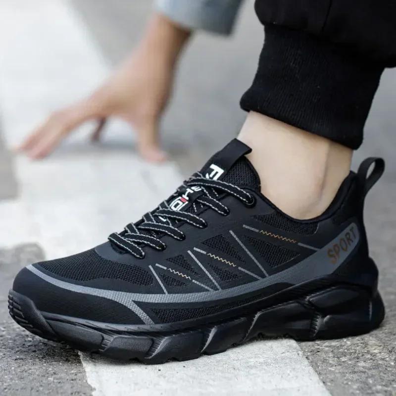 Comfortable Lightweight Work Shoes for Men Waterproof Non-slip Safety Shoes Anti Puncture Steel Toe Sneakers Protective Shoes