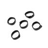 5 Pieces Stylish PU Leather Loop Watchband Retainer Replace Ring 22mm Black Loops Bands