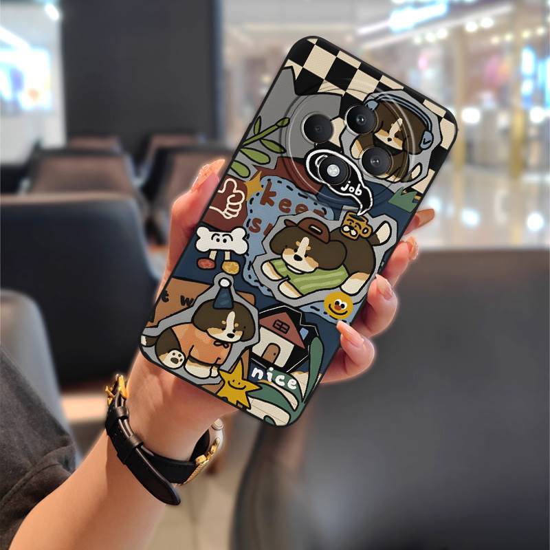 Животные Противоударный Чехол для Телефона Для OPPO Reno12F 5G/Reno12 FS/F27 5G Грязеотталкивающий Чехол для Телефона Пылезащитный ТПУ Милый Мультяшный