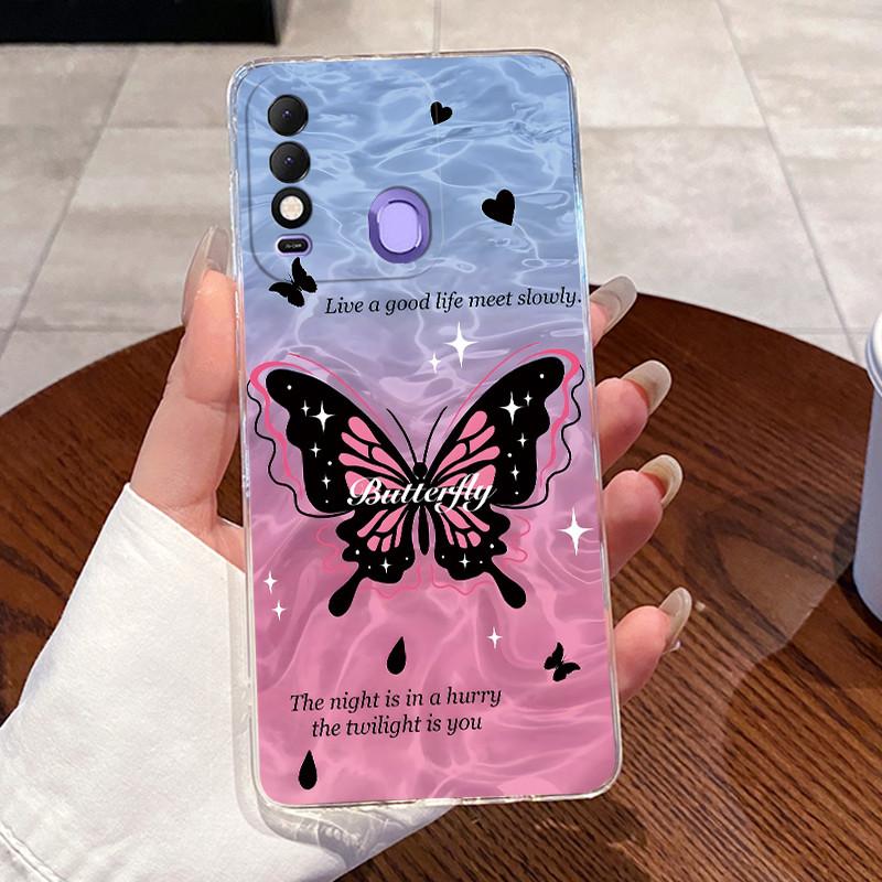 For Tecno Spark 8 8T 8P 9T (India) 7 Pro 7T Case Clear Silicone Soft TPU Jelly Cover KG6 KG7H KG7 KF6 Cute Rabbit Cat Phone Case