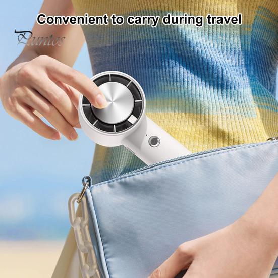 Ручной вентилятор с мощным потоком воздуха, компактный дизайн, портативный, работающий от USB-аккумулятора, 3 скорости, охлаждающий вентилятор, охладитель воздуха