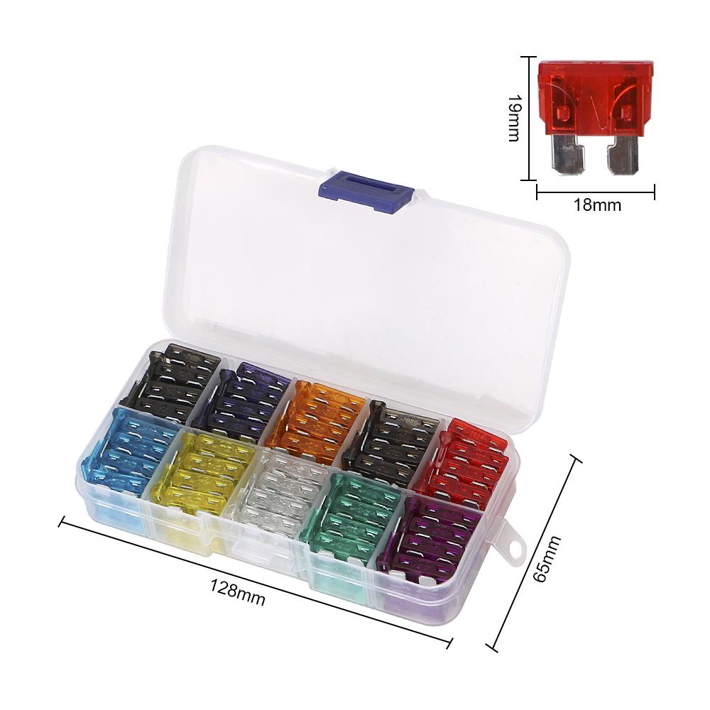 Car Truck Fuses Auto Blade Type Fuse Set Clip Assortment 2A 3A 5A 7.5A 10A 15A 20A 25A 30A 35A 40A Amp