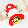 4Pcs Soft Christmas Tree Pend Round Bell Santa Ornaments Xmas Bell Hanging Ornaments  Kids Toys