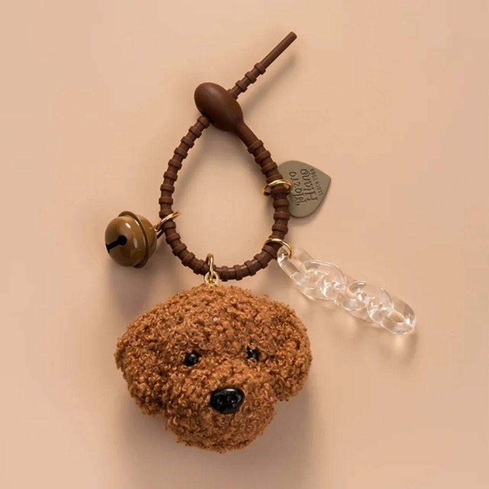 Pet Lovers Dog Keychain Stuffed Animals Dog Pendant Fashion Dog Plush Key Rings  DIY Accessories