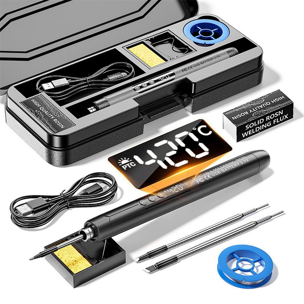 USB-паяльник Инструмент для пайки Регулируемая температура Чехол для переноски Доступные аксессуары Домашний ремонт 260-420℃