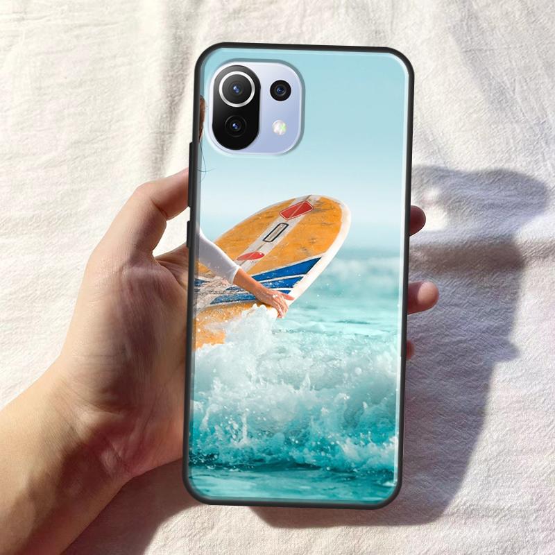 Surf Surfboard Case For POCO X5 X3 Pro F4 X4 GT F3 M5s F5 Pro Phone Shell For Xiaomi 12T 11T 12 13 Pro Lite