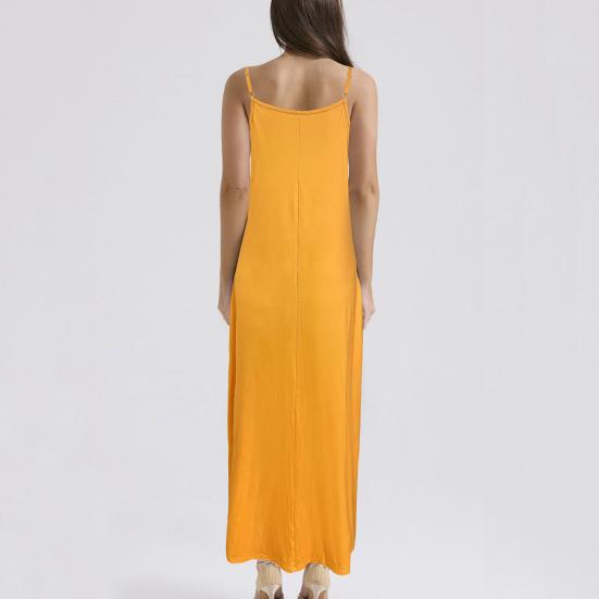 Летнее женское платье на бретельках в стиле ретро с контрастным цветным принтом большого размера с V-образным вырезом без рукавов и открытой спиной в богемном стиле трапециевидной формы длиной до щиколотки для отдыха Макси-платье