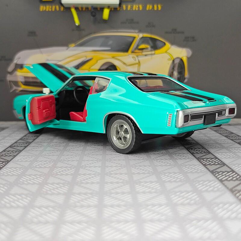 AABKB1 1:24 звуковых и световых эффекта Chevrolet Chevelle454 1970 сплав литая модель автомобиля рулевое управление детский игрушечный подарок для мальчика