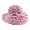 New organza knitted bucket hat ladies mother summer vacation sun protection beach hat outdoor shade basin hat