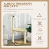 Cat Tree with Scratching Post for Cats up to 5kg with Hammock, Play Balls and Sisal Posts, 53.5x53.5x90 cm, Beige