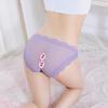 Lace Panties Mesh Breathable Seamless Low Waist Solid Color Briefs Sexy Transparent Women's Underwear