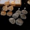 Ретро Цветочные Длинные Висячие Серьги Модные Полые Серьги в Форме Листа Гинкго Серьги-Лепестки Пусеты Унисекс