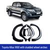 Колесная арка крыла грязезащиты Hilux Vigo: Антицарапины, Антистолкновения Модификация экстерьера автомобиля с помощью шипованных шин.