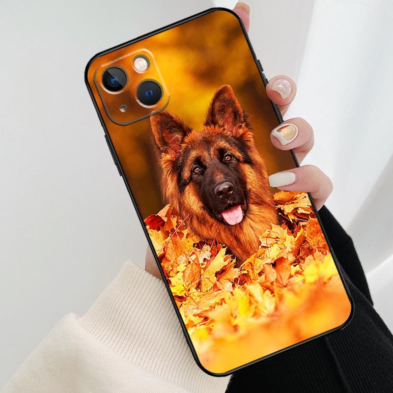 Чехол для телефона с изображением немецкой овчарки для iPhone 17 Pro Max 16 15 11 13 12 14 Pro Max mini 15 16 Plus 16e 17 Air Cover