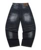 GLACK Gp110 Picture Punk Washed Denim Pants (Black)