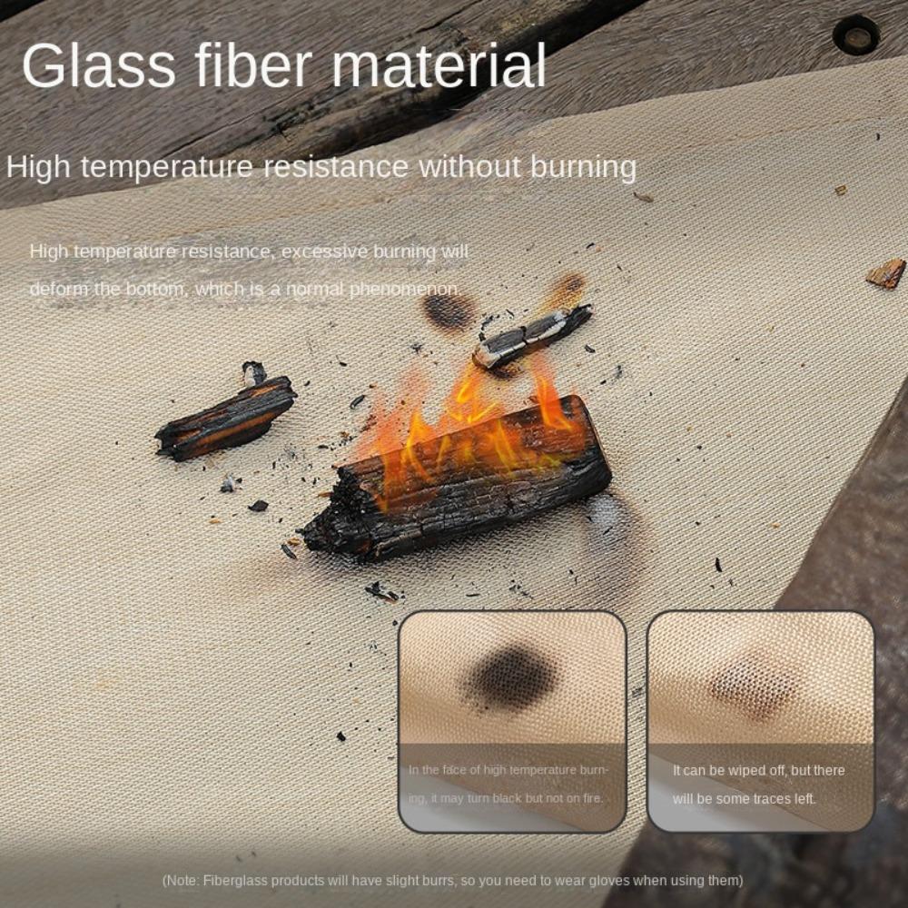Multidimensional Camping Fireproof Cloth Fiberglass Flame Retardant Mat BBQ Grill