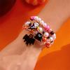 3pcs Zinc Zinc Zinc Alloy Pumpkin Pendant Bracelet Haunted House Colorful Beaded Bracelet  Gifts
