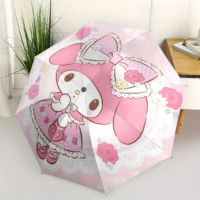 1pc My Melody Automatic Umbrella 8-Bone Design Compact Gear for Outdoor Travel, Perfect Gift for Friends or Family yy280828200
