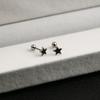 Stainless Steel Geometric Black Series Stud Earrings, Cross Simple Earrings, Love Dripping Oil Personalized Earrings