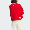 Adidas Originals X Feifei Ruan FW23, новогодний классический свитшот с круглым вырезом в три полоски, женские топы, красный IX4228