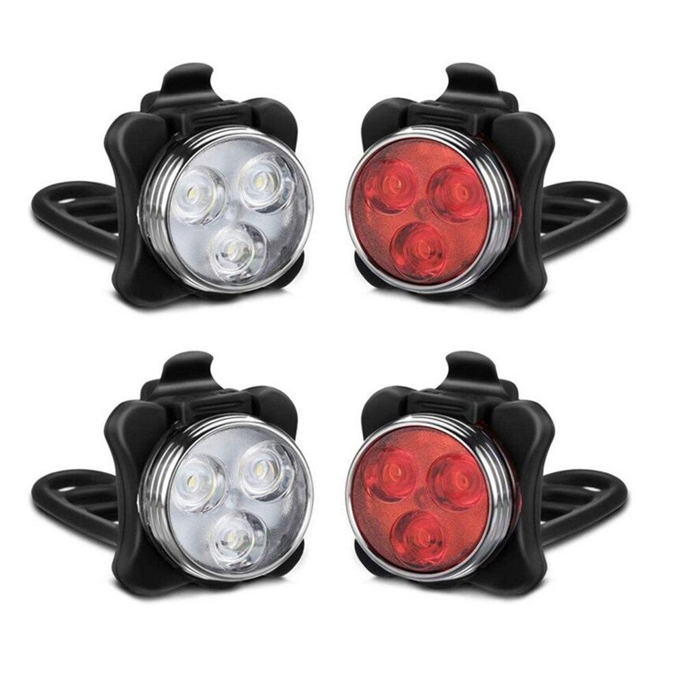 Front Headlight Cycling Bike Taillight USB Rechargeable Bicycle Lamp  Outdoor Sports