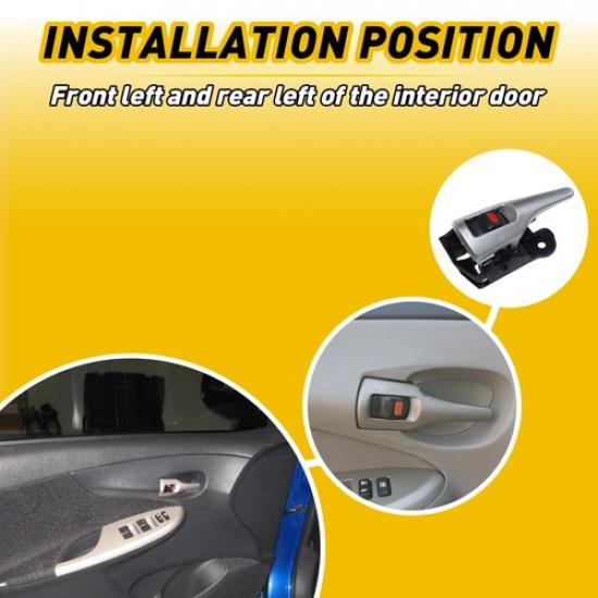 Ручка Двери ide Серебристая Водительская для Toyota Corolla Matrix LH
