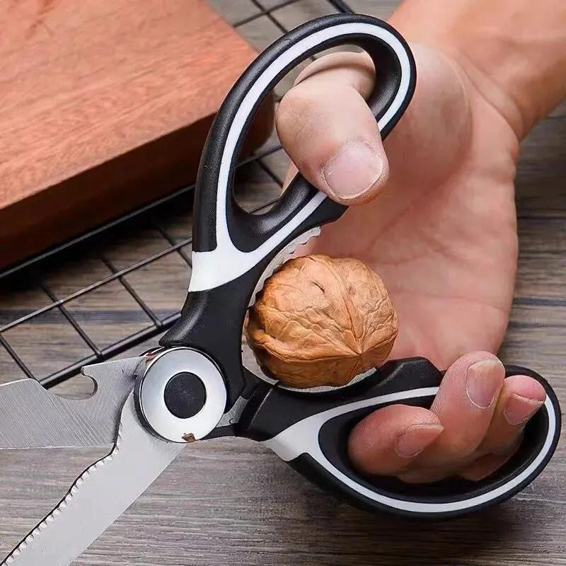 Многофункциональные ножницы Бытовые Специальные ножницы для разделки рыбы Ножницы для жареной курицы и костей утки Большие Прочные ножницы из нержавеющей стали