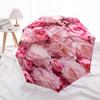 Pink Roses Automatic Folding Umbrella Compact 8 rib Design, Unique Style, Suitable for Everyday Outdoor Use, Perfect Gift for Friends and Fa