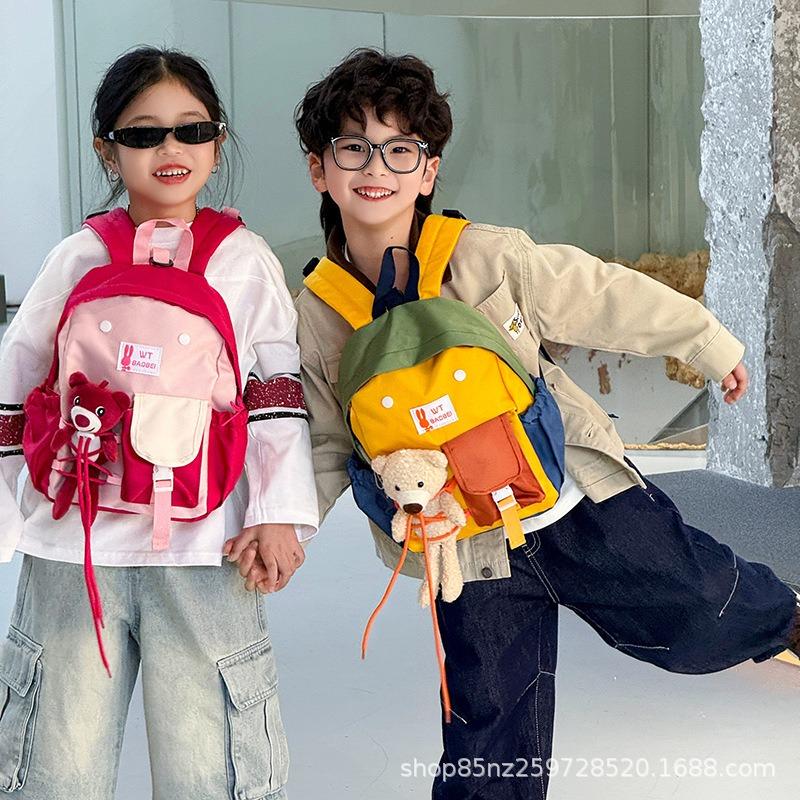 Size Kindergarten school bag Casual children's backpack New boys and girls baby travel backpack