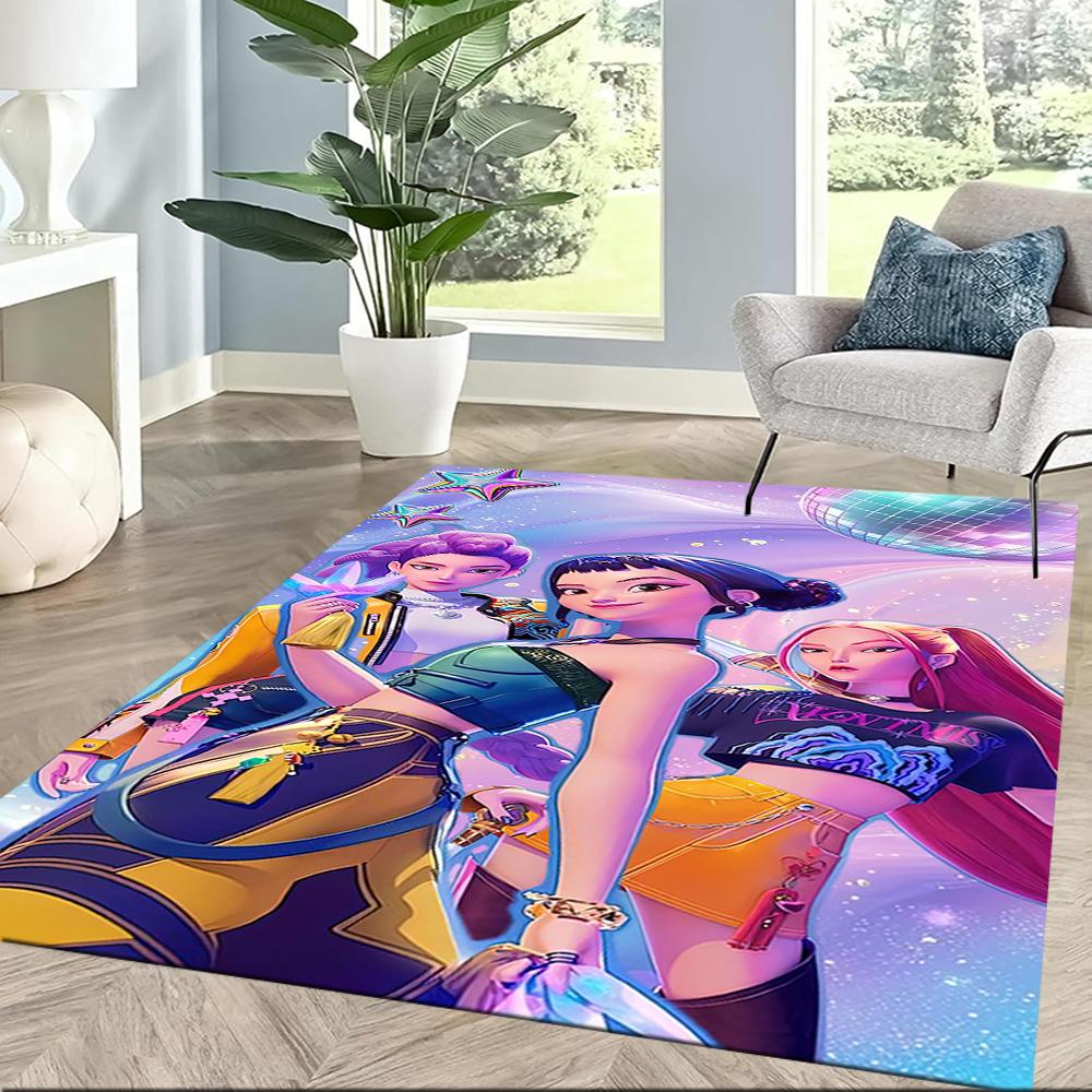 Futuristic Fashion Party Square rugs are a great choice for living rooms, bedrooms, home décor, and as gifts.