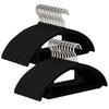 Cozyone Non-Slip, Sagging-Resistant, Lightweight, Slim, Space-Saving, Velvet-Made, Deformation-Resistant Storage Hangers, Popular Top-Rated (Black, Pa