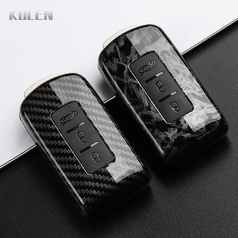 Abs Carbon Fiber Style Car Key Case Cover For Mitsubishi Xpander Outlander Asx Pajero Eclipse Cross Montero Keychain Accessories