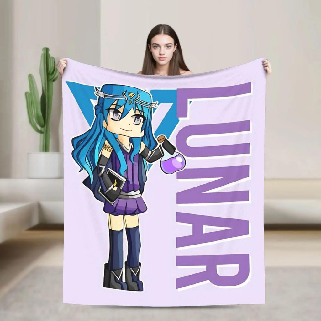 Gacha Life Game Flannel Throw Blanket Soft Warm Bedspread for Home Decor Picnic Gift Idea