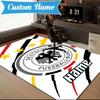 Custom Name German Football Crest Rug Game Carpet, Floor Mat for Bedroom Living Room Entryway Rug, Home Decor Idea Gift for Christmas birthday