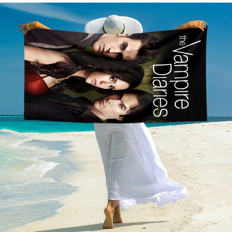 1pc The Vampire Diaries2 Beach Towel, Comfortable and Thick, and Swimming/Bath/Picnic/Camping Towel, Suitable for Seaside Beaches