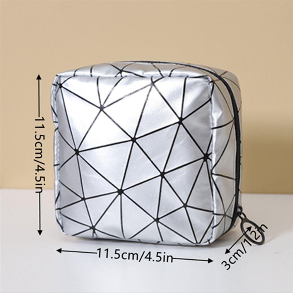 Rhombus Pattern Sanitary Napkin Storage Bag Storage Pouch Reusable Sanitary Napkin Bag
