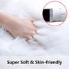Softlife Белый Маленький Искусственный Мех Овчина Плед Пушистый Длинноворсовый Мех Чехол-Подушка на Стул Моющийся Квадратные Коврики для Гостиной Спальни Общежития 20" x 20"