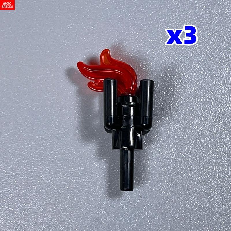 Конструктор MOC Блоки Транс Кожа Пламя Огонь Факел 2566 64647 4 см Фигурка Строительные Кирпичики Сделай Сам Игрушки Идеально Для Детей Куклы Подарки