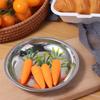 Round Small Sauce Dish Silver Appetizer Condiment Tray Durable Dessert Dish  Salt
