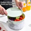 Large Salad Bowl Ice Making Box with Lid Ergonomic Handle Serving Platter Veggie Fruit Tray for Food Buffet Party