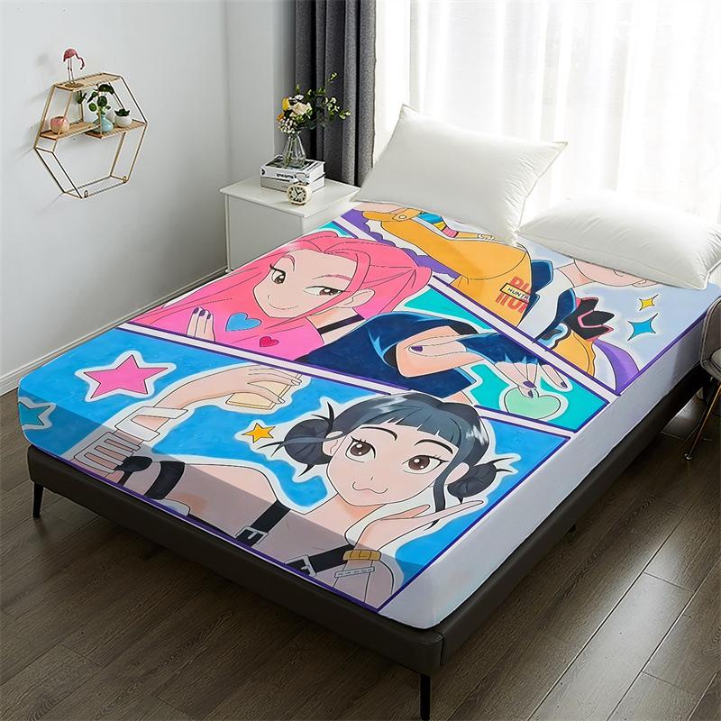 Cartoon W Onder Girls Printed Fitted Sheet Girl Fans Kp Op Bedding Set with Pillowcas Adult Children Bedroom Bed Cover Set