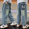 Boys' Jeans Big Children's Spring and Autumn Models Boys' Spring Jeans Handsome Fried Street Trousers