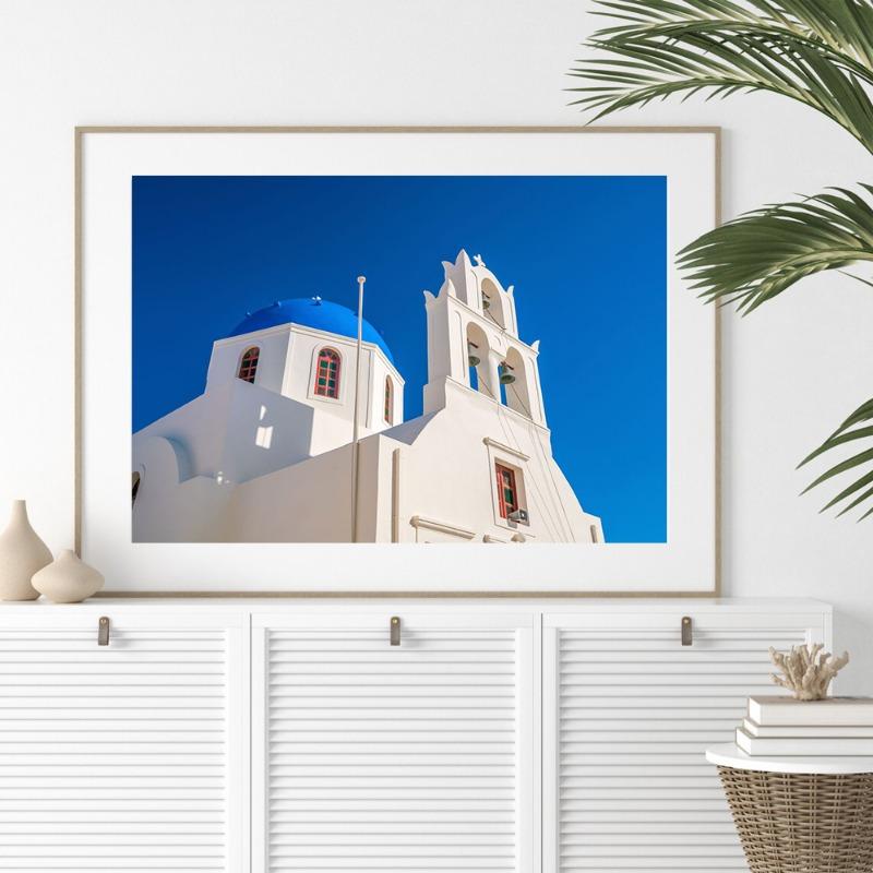 Greece Santorini Beautiful Scenery Coast Poster Greece Traveling Wall Art Decor Photos Canvas Prints Home Room Aesthetic Decor