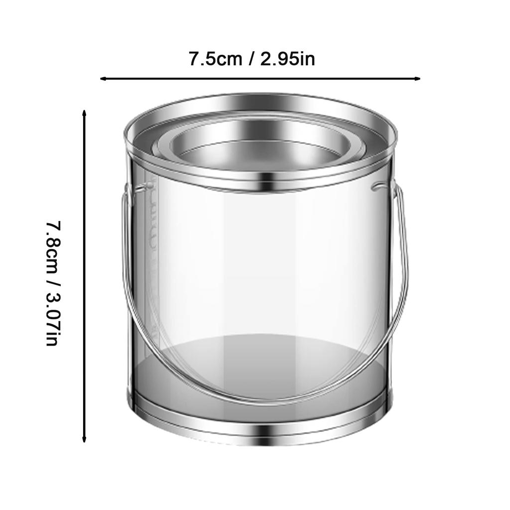 12 Pcs Clear Candy Jars Transparent PVC Paint Cans With Lid DIY Wedding Party Decorations Halloween Trick Or Treat Candy Jar